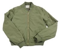 Khaki šušťáková zateplená crop bunda Pimkie