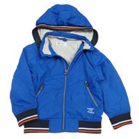 Modrá šusťáková jarní bunda s kapucí H&M