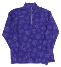 Fialová funkčná fleecová mikina s vločkami Mountain Warehouse