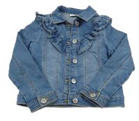 Modrá riflová bunda s volánky Matalan