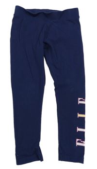 Tmavomodré legíny s logom Elle