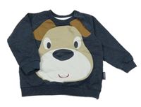 Tmadomodrá mikina s psíkom Jako-o