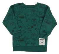 Tmavozelená mikina s Hej, Hafí George