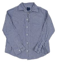 Tmavomodro-bílá kostičkovaná košile TCM 