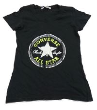 Černé tričko s logem Converse