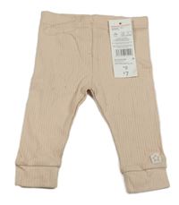 Nové - Broskvové rebrované tepláky F&F