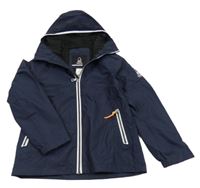 Tmavomodrá šusťáková jarní bunda s kapucí Tribord 