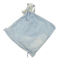 Nové - Světlemodrý plyšový povlak na polštářek s medvídkem 