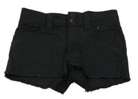 Černé riflové roztřepené kraťasy H&M