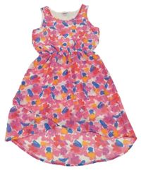 Biele šifónové kvetované šaty Page one young