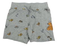 Sivé teplákové kraťasy so zvieratkami Liegelind