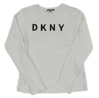 Bílé triko s logem DKNY
