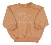 Broskvová oversize mikina s nápisom George