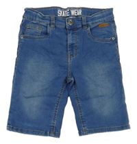 Modré teplákové riflové kraťasy Yigga