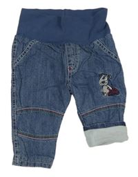 Modré podšité rifle s pejskem C&A