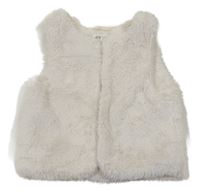 Smotanová kožušinová podšitá vesta H&M