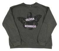 Tmavošedá oversize mikina Olivia Rodrigo Primark