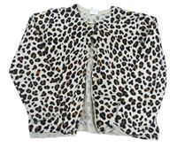 Smetanovo-hnedo-čierny vzorovaný prepínaci sveter H&M