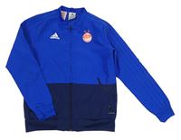 Safírovo-tmavomodrá šusťáková fotbalová bunda Aberdeen Adidas