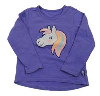 Tmavofialové tričko s koníkem z n. JAKO-O