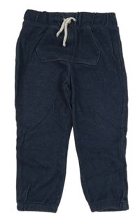 Tmavomodré teplákové nohavice s vreckom C&A