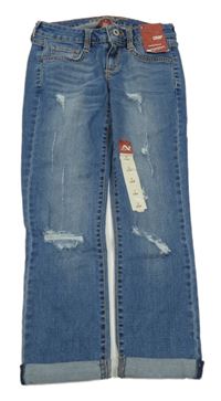 Nové - modré crop rifle s prošoupáním ARIZONA