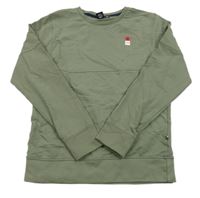 Khaki mikina s nášivkou VINGINO