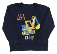 Tmavomodrá mikina s buldozerem George