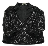 Čierne flitrové sako H&M