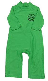 Zelený UV overal so smajlíkem/sluníčkem a nápisom George