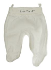 Bílé žebrované sametové polodupky s nápisem C&A