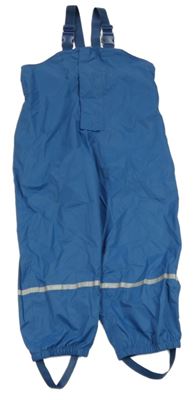 Modré šusťákové nepromokavé laclové kalhoty impidimpi