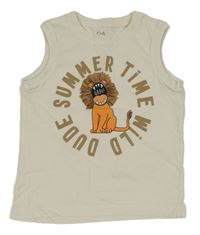 Bílé tílko se lvíčkem C&A