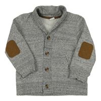 Šedá melírovaná propínací mikina H&M