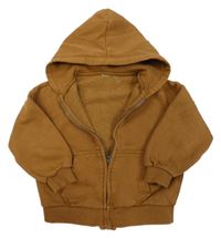 Hnedá prepínaci oversize mikina s kapucňou