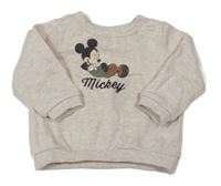 Světlešedobéžová melírovaná mikina s Mickey C&A