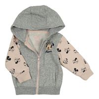 Sivo-ružová prepínaci mikina s Minnie a kapucňou zn. Primark