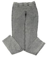 Šedé tregíny riflového vzhledu zn. H&M