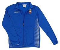 Modrá športová prepínaci funkčná mikina s potlačou Uhlsport