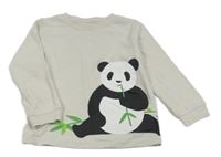 Béžová mikina s pandou