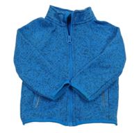 Modrá melírovaná pletená prepínaci mikina Impidimpi