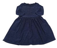 Tmavomodré třpytivé šaty F&F