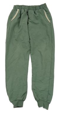 Khaki teplákové kalhoty