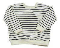 Smetanovo-čierna pruhovaná mikina George