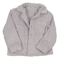 Lila plyšová pyžamová košile s hvězdami