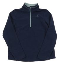 Tmavomodrá fleecová funkční mikina Quechua