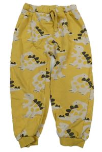 Žluté tepláky s dinosaury M&S