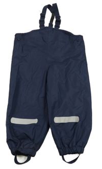 Tmavomodré šusťákové podšité laclové kalhoty Impidimpi