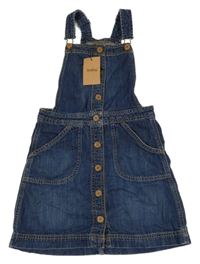 Nové - Tmavomodré riflové propínací laclové šaty GAP