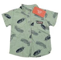 Nové - Zelená košile s pírky PatPat